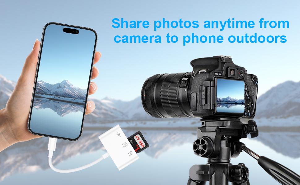 USB C Micro SD Card Reader Adapter for iPhone 17 Pro Max Air, 16, 16e, 16 Pro Max, 16 Pro, 16 Plus, 15 Pro Max Plus, Mac, Type C to TF/Micro SD Memory Card Reader Digital Camera Adapter Transfer