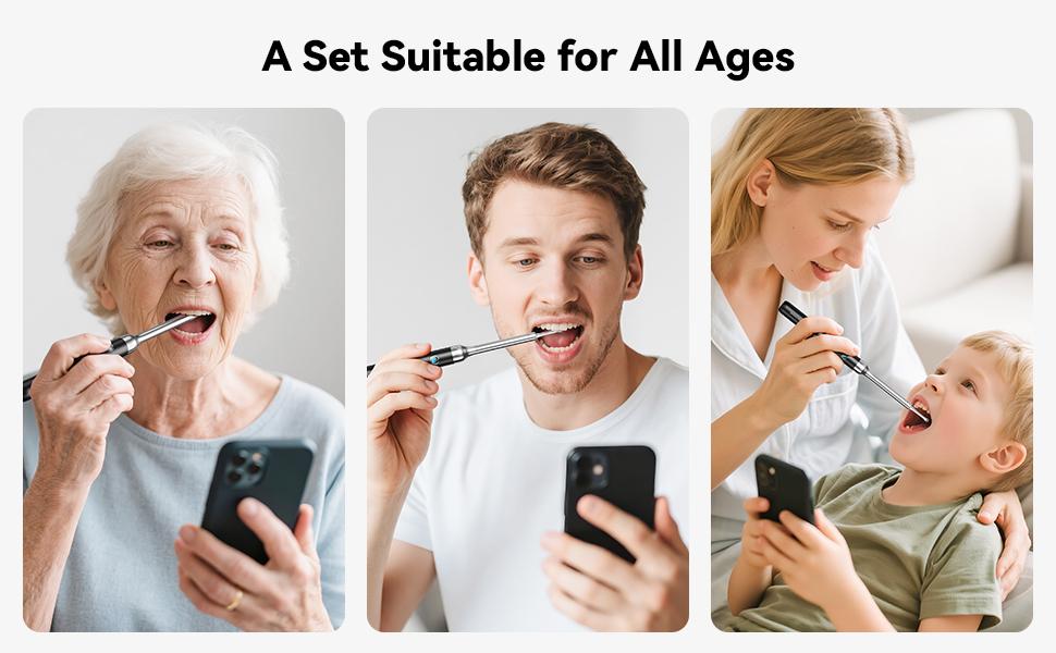 TikTokShop Holiday Haul Tonsil Stone Removal Tool with HD Camera & LED Light – WiFi Compatible with iOS/Android, 5 Interchangeable Tips, Rechargeable via USB, At-Home Oral Care Device