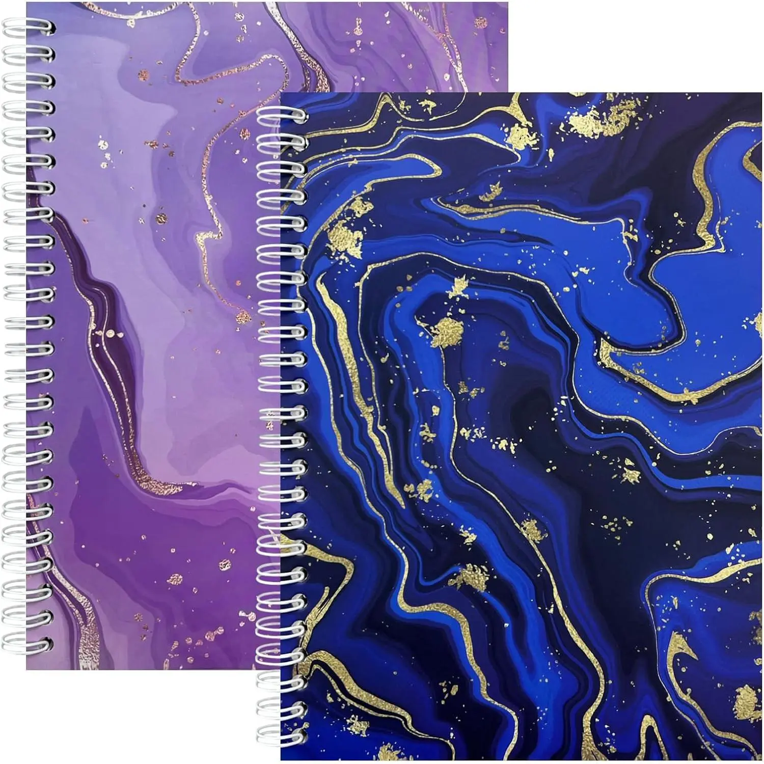 2 Pack A5 Reusable Modern Scrapbooking Sticker Album Organizer - 32+32 Blank Release Paper Sheets, Easy Removal, No Ruined Pages/Adhesive Loss, Ideal for Organizing Stickers, Decorating Laptops, Journals (Blue)