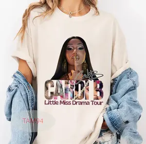[ Sale up to 30% - Free ship ] Car-B Inspired Little Miss Drama Tour 2026 Shirt, Vintage Rap Concert Tee, Am I The Drama Fan Gift Unisex