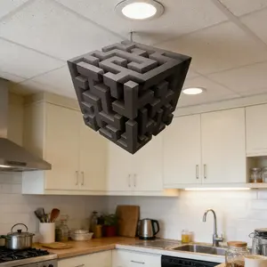 3D Geometric Wallpaper - Modern and minimalist style, perfect for living room and bedroom accent walls.