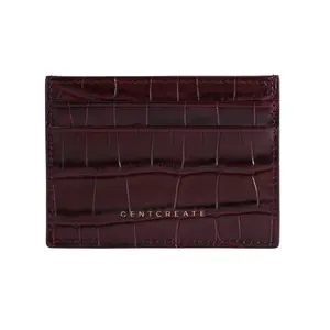 Crocodile Embossed Leather Cardholder