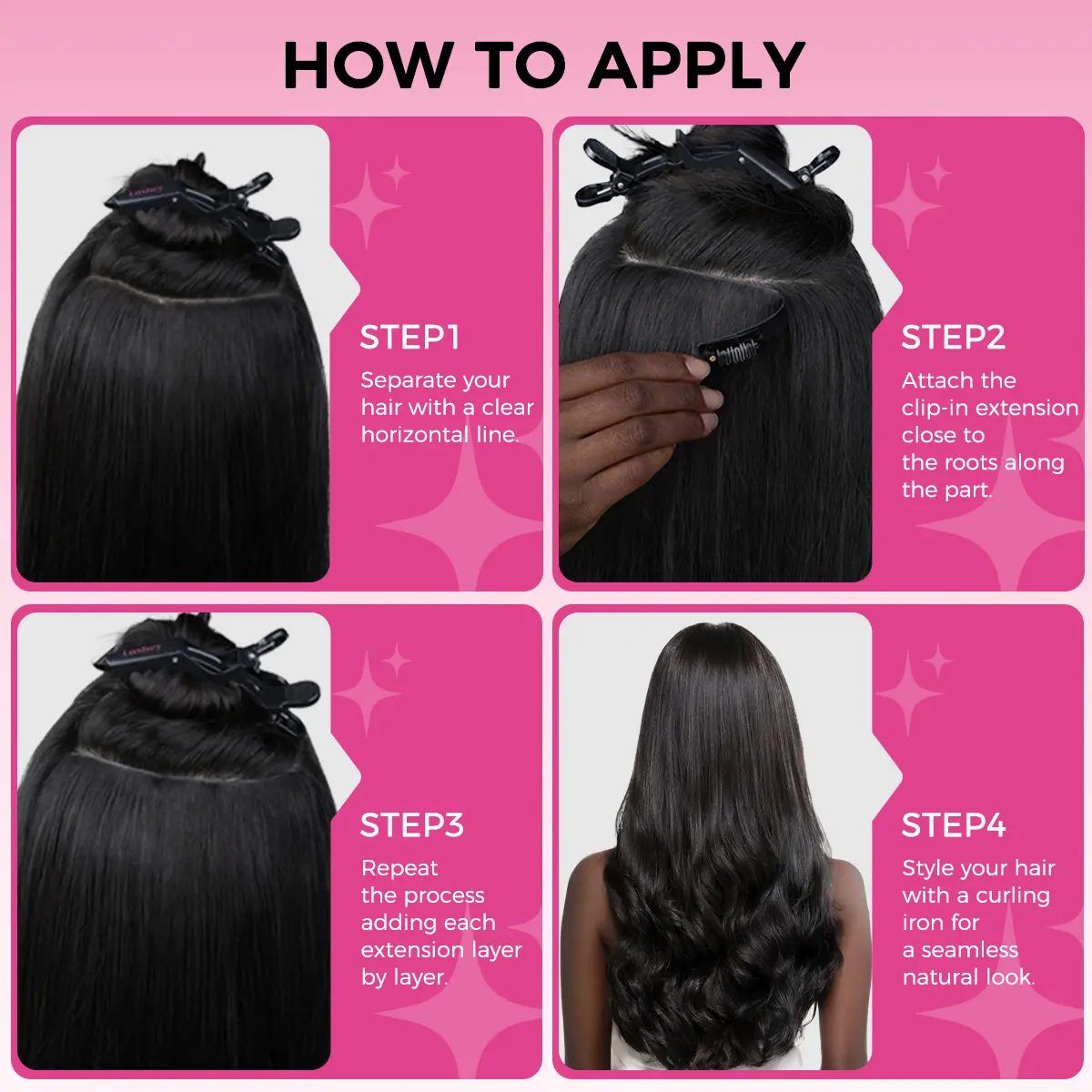 LASHEY 100% Virgin Human Hair Extensions | Seamless 