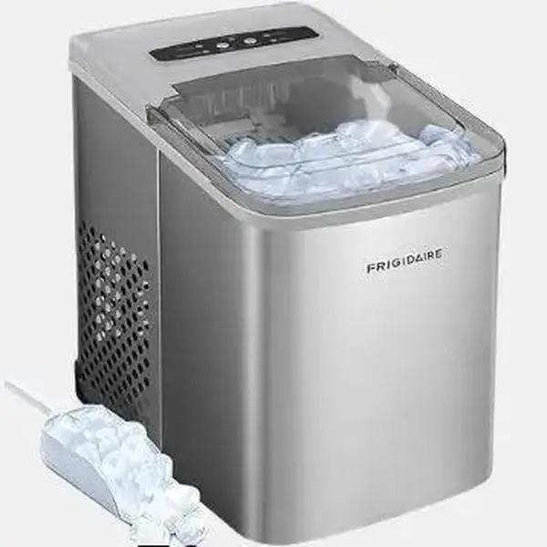 Frigidaire 26 Lbs per Day Portable Compact Maker, Ice Making Machine, Stainless, Medium