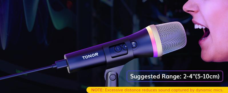 TONOR TD310/TD310+ USB/Type C Dynamic Microphone with Quick Mute Function, RGB Lighting, and Compatible with Phone, PC, PS4/PS5, and Studio Recording TONOR TD310/TD310+ USB/Type C Dynamic Microphone with Quick Mute Function, RGB Lighting, and Compatible with Phone, PC, PS4/PS5, and Studio Recording