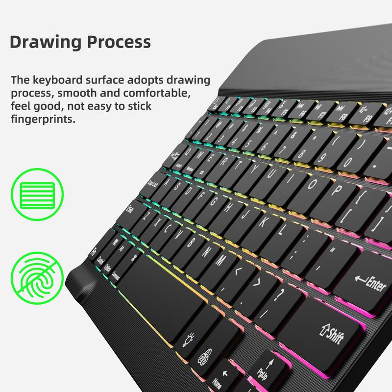 Compact & Portable Multicolor Keyboard & Mouse Set, Slim Wireless Bluetooth Keyboard, Ideal for iPad, Tablet, Laptop | Office & Home Use Compact & Portable Multicolor Keyboard & Mouse Set, Slim Wireless Bluetooth Keyboard, Ideal for iPad, Tablet, Laptop | Office & Home Use