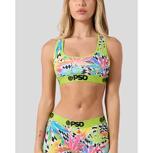 PSD Womens Higher Vibes Racerback Sports Bra - Comfortable, Breathable, Ultra-light Fabric