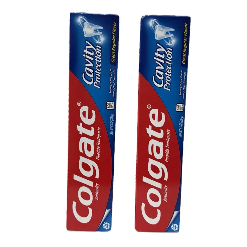 Colgate Gluten-Free Toothpaste Combo Pack - 2 Tubes, 8 oz Each, 16 oz Total, .76% Sodium Monofluorophosphate Fluoride, Effective Cavity Protection for Youth Teeth & Gums Health (Oral Dental Care), .76% Fluoride, 16Oz, Unscented, Anti-Cavity Toothpastes, C