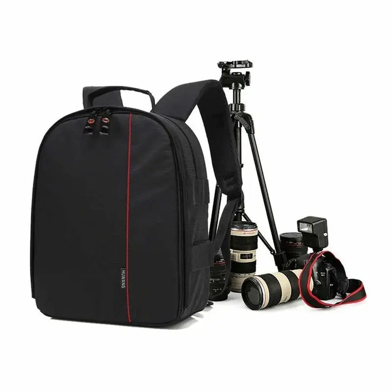 Waterproof Shockproof Camera Backpack for Canon Nikon Sony DSLR Cameras, Cushion Protective Sponge, Multi-Layer Storage with Pockets for Flash, Memory Cards & Phones, Adjustable Lightweight Shoulder Bag, Durable Portable Photography Gear Bag, Carry, Cushi