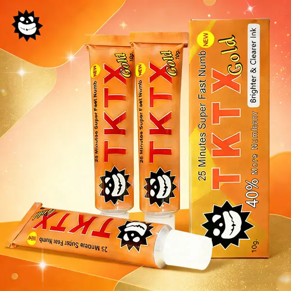 TKTX Gold 40% Numbing Cream 25Mins Super Fast Numbing Tattoo Supply，Painless tattoo cream lasting for 6-8 hours, suitable for tattoo, eyebrow tattoo, puncture-cosmetics.