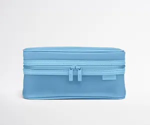 Clear Toiletry Bag in Opal Blue