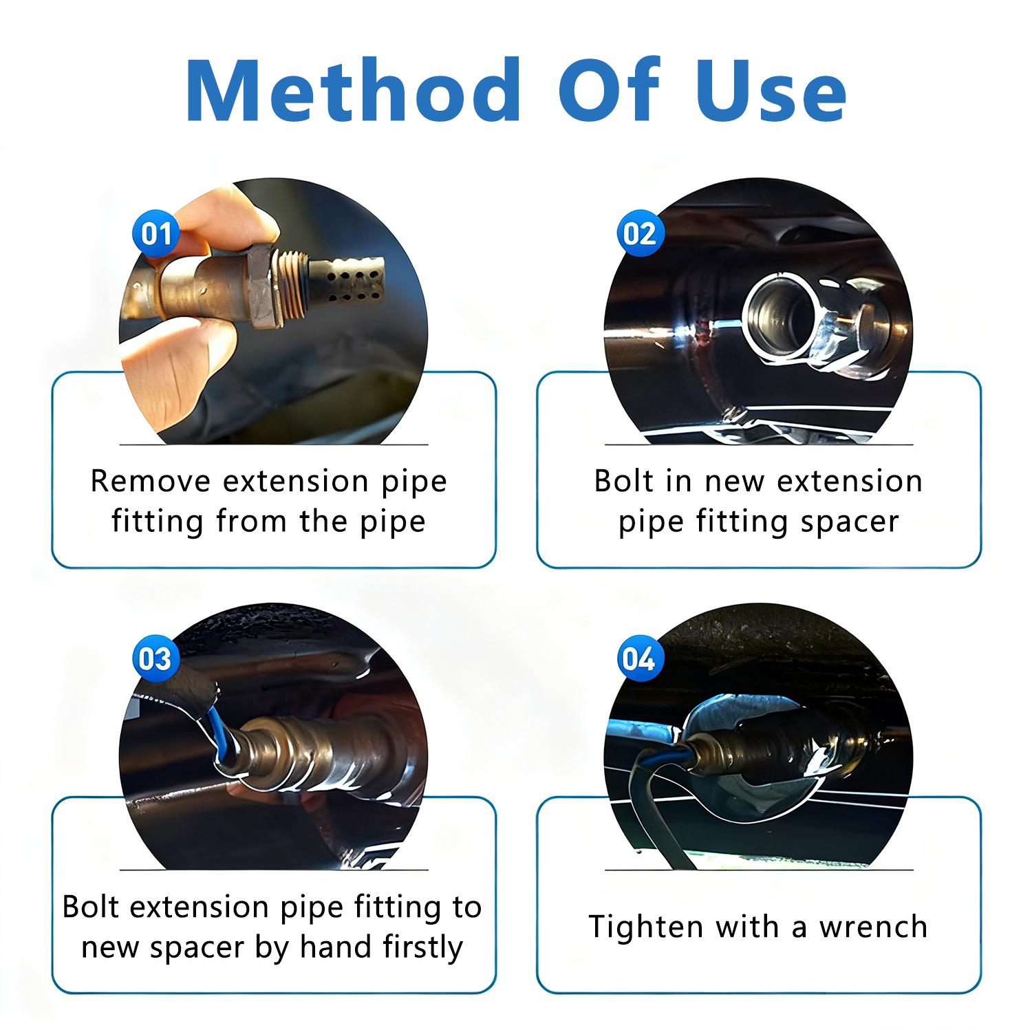 Car Engine Malfunction Light Fixer, Universal O2 Oxygen Sensor Adapter Connector, High-Quality Small Catalytic Decoder with Filter Element for Most Vehicles