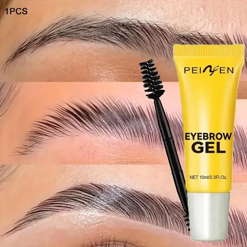 Strong Hold Eyebrow Gel with Brush, Transparent Brow Sculpting Gel, Suitable for All Skin Types, Powerful Styling Gel for Wild Brows, Precisely Sculpted Brows, Eyebrow Gel Makeup, Brow Gel Clear, Brow Makeup Products