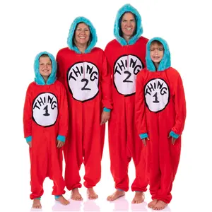 Dr. Seuss Thing 1 & Thing 2 Character Kigurumi Costume Union Suit Pajama Loungewear