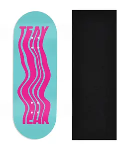 Heat Transfer Graphic Wooden Fingerboard Deck, Design Contest 2025 Winner, @1988grfx - "Pink Motion"