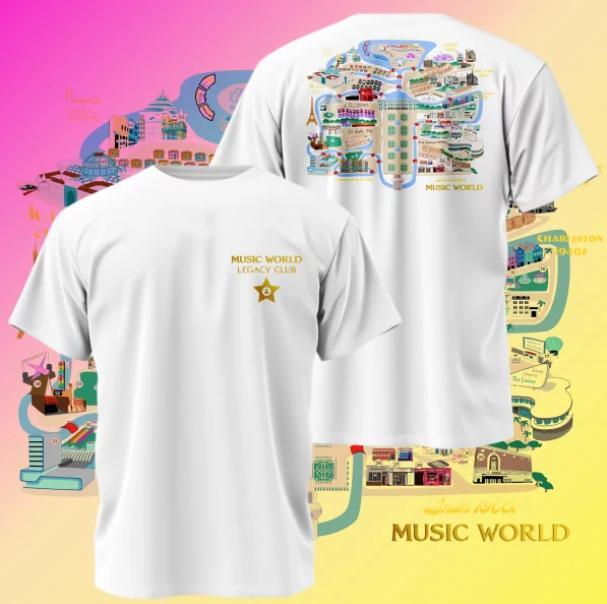 Music World Legacy Tee White Edition - Product in White Color as Described Fit Top Womenswear Everyday