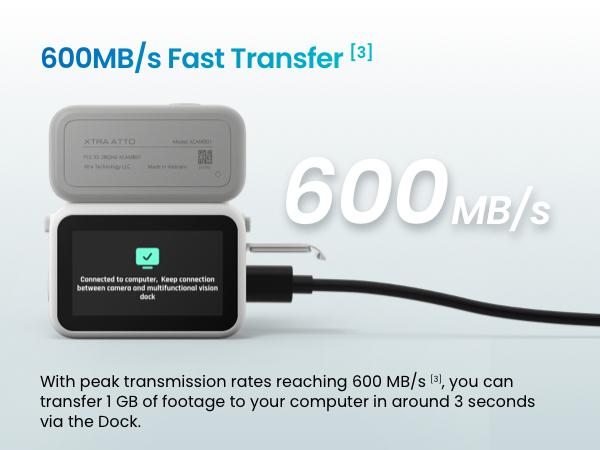 Xtra Atto Wearable 4K Action Camera, 54 g, Light and Compact, 1/1.3″ Sensor, 4K/60fps Video, 220‑Min Max Recording, 5-Min Pre-Recording, Built-in Stabilization, 128GB Storage, 600MB/s Fast Transfer