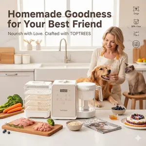 VIPOUR Effortless Pet Meal Prep: Professional Blender & Dehydrator for Fresh Dog Food. Prep a Full Day’s Nutrition in 30 Mins! Includes Custom Molds for Cute Treats + Free Recipe Book. The Healthy Choice for Your Fur Baby.