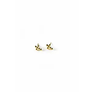 Ball Cross Stud Earrings