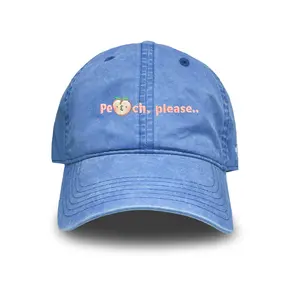 PEACH PLEASE DAD HAT (BLUE)