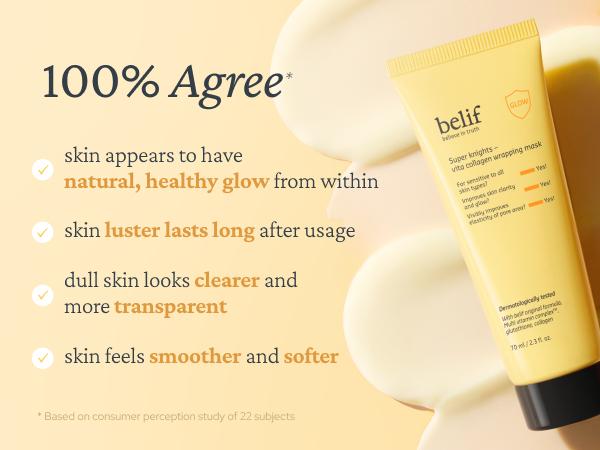 belif Vitamin Collagen Wrapping Peel Off Facial Mask, Elasticity + Hydration, Pore Firmenss & Even Skin Tone, with Multi Vitamin Complex and Glutathione | Korean Skincare, 2.3 fl. oz