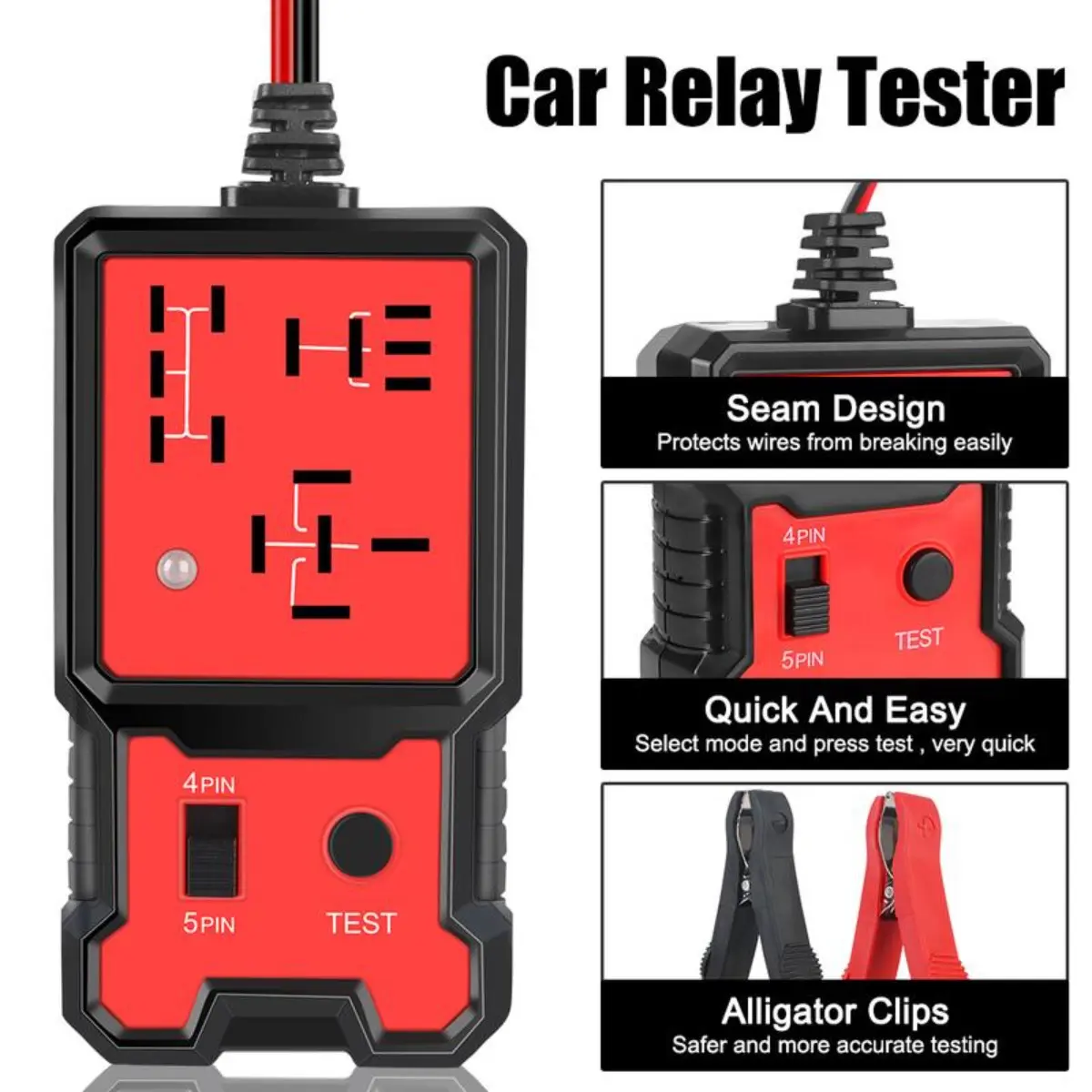 Automotive Relay Tester Tool for summer, 12V/24V Car Relay Tester, Automotive Relay Tester Tool 2026, Code Readers and Scan Tools, Diagnostic, Test and Measurement Tools, gift for men, father's day gift,back to school,back to school haul