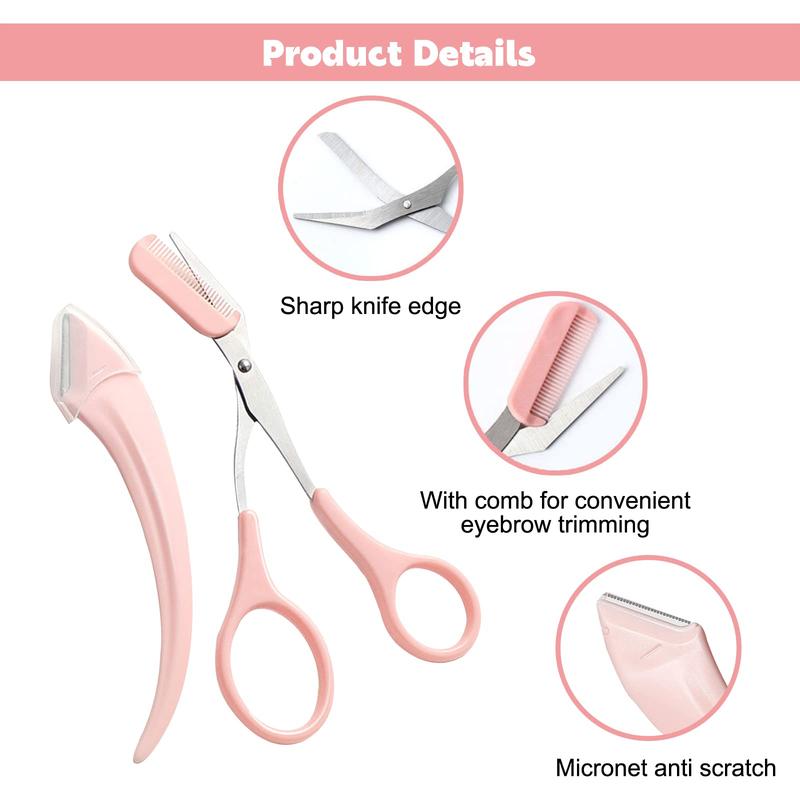 Eyebrow Scissors Set 3pcs Precision Trimming Tool for Women & Girls Portable Stainless Steel Eyebrow Grooming Kit for Home Travel Eyebrow Scissors Set 3pcs Precision Trimming Tool for Women & Girls Portable Stainless Steel Eyebrow Grooming Kit for Home Travel