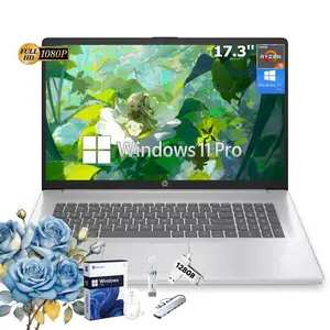 HP 17-inch Laptop for Business and Student - up to 32GB RAM, 512GB SSD, AMD Ryzen 5 7430U, Windows 11 Pro, Fast Charge, Wi-Fi 6, 17.3” FHD Anti-Glare Display,Bundle Accessory