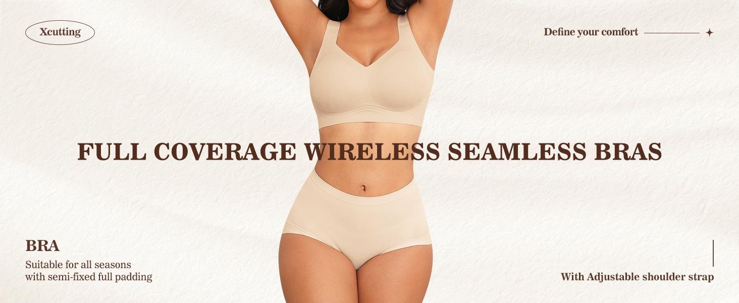 Women's Jelly Wirefree Bra | Full Coverage Padded T-Shirt Bra | All-Day Comfort & Support | No Underwire Everyday Bra Women's Jelly Wirefree Bra | Full Coverage Padded T-Shirt Bra | All-Day Comfort & Support | No Underwire Everyday Bra