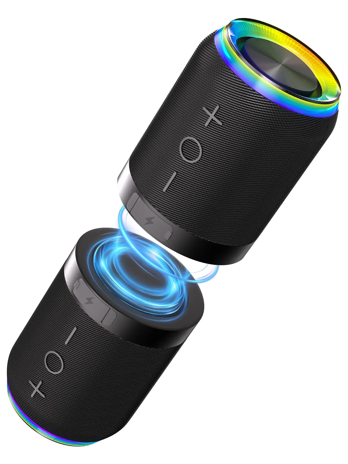 2 in 1 Magnetic Dual Splittable Bluetooth Speaker, 20W IPX6 Waterproof Portable Wireless Speaker V5.4 with Deep Bass Loud Stereo Sound,  TWS Pairing for Smartphone, Home, Outdoor, Travel and Bathroom