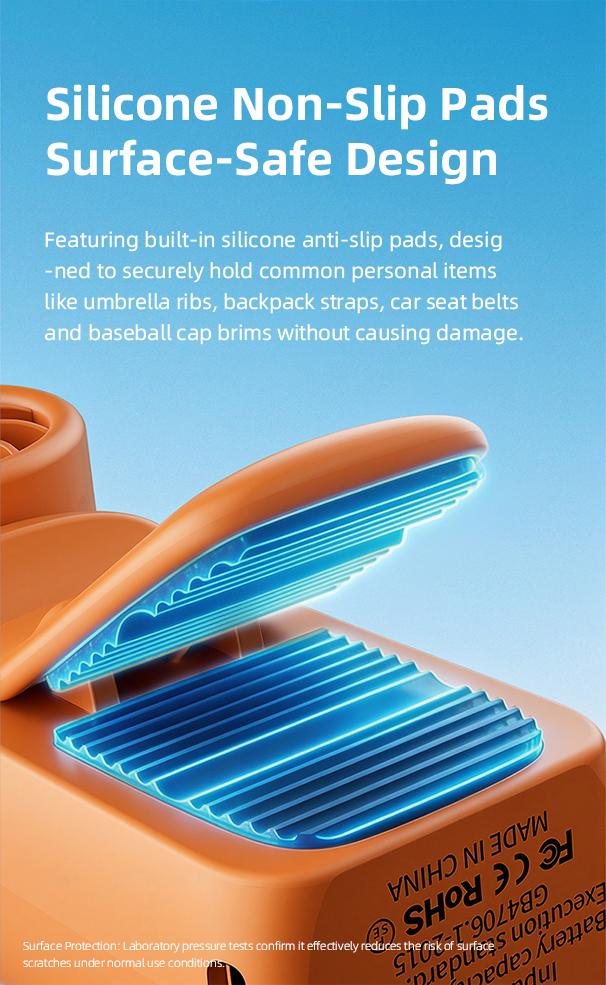 Mini Portable Handheld Clip Fan, 3-in-1 Rechargeable 3000mAh Battery, 5 Speeds, 180° Adjustable Airflow, USB Cooling, Perfect for Travel, Office, and Personal Use - Protection