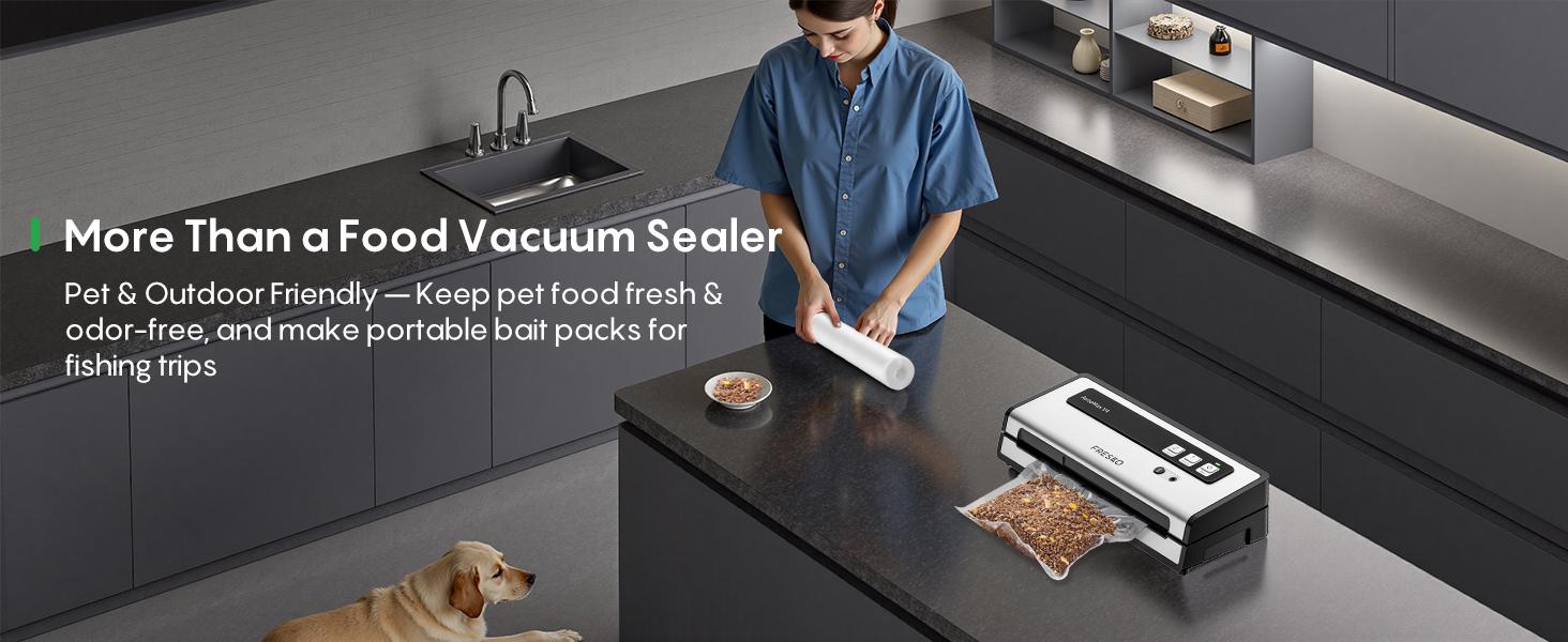 FRESKO AutoMax V4 Mason Jar Vacuum Sealer Machine, Automatic Food Sealer with Double Heat Seal, Includes Bags & Accessory Set