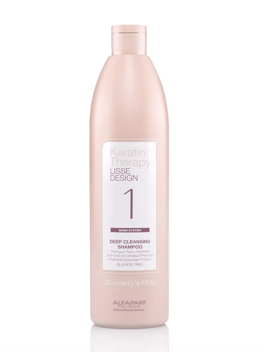Alfaparf Milano Lisse Design Hydrolyzed Bio Keratin Shampoo - 16.9 fl oz Haircare Cleansing Clarifying Shampoo with Plant-Based Protein, Hydroxypropyltrimonium Hydrolyzed Collagen, Foam, Deep Repair, Oil Control, Hot Styling Protection, Shiny Hair