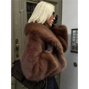 Women's Faux Fur Short Coat, Warm Loose Fit Winter Jacket, High-End Look, New Trendy Design, Perfect for Cold Weather