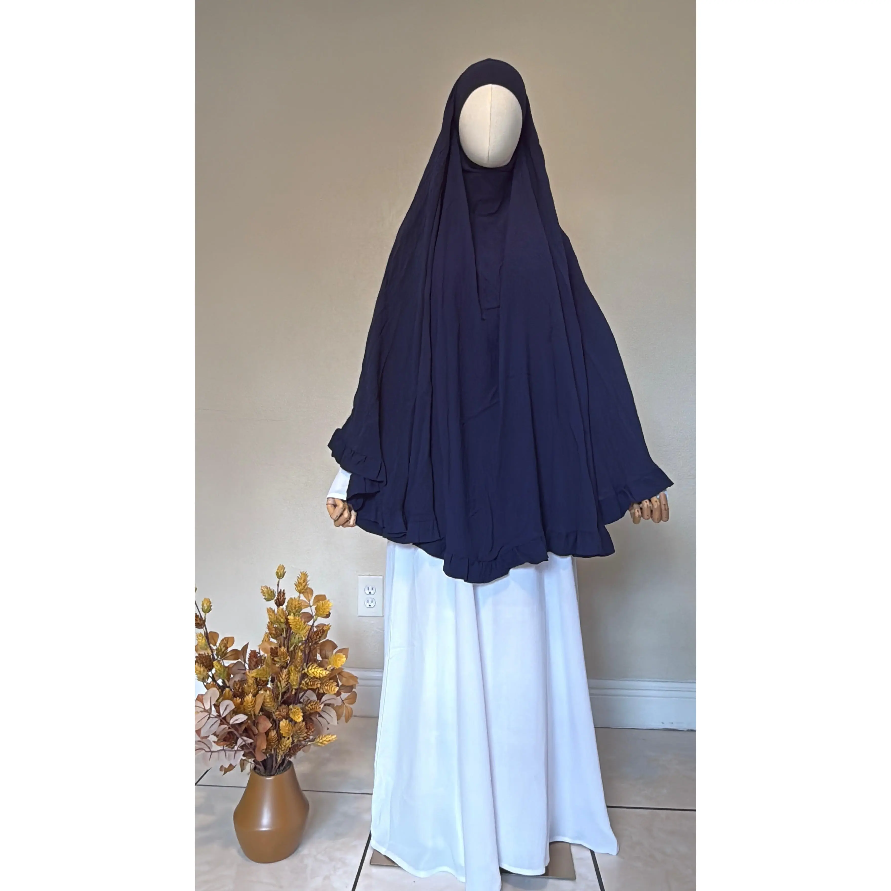Saafiyah Khimar in Midnight Navy