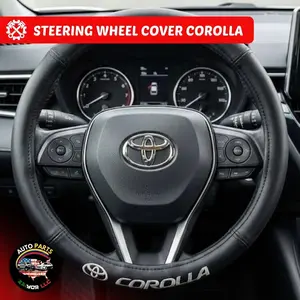Black 15" Steering Wheel Cover for Car Truck Anti-Slip for Toyota COROLLA 05-26