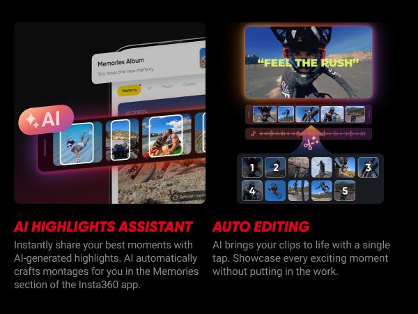 Insta360 Ace Pro 2 - 8K Waterproof Action Camera Co-Engineered with Leica, 1/1.3" Sensor, Dual AI Chip, Leading Low Light, Superior Audio, Flip Screen & AI Editing for Vlogs