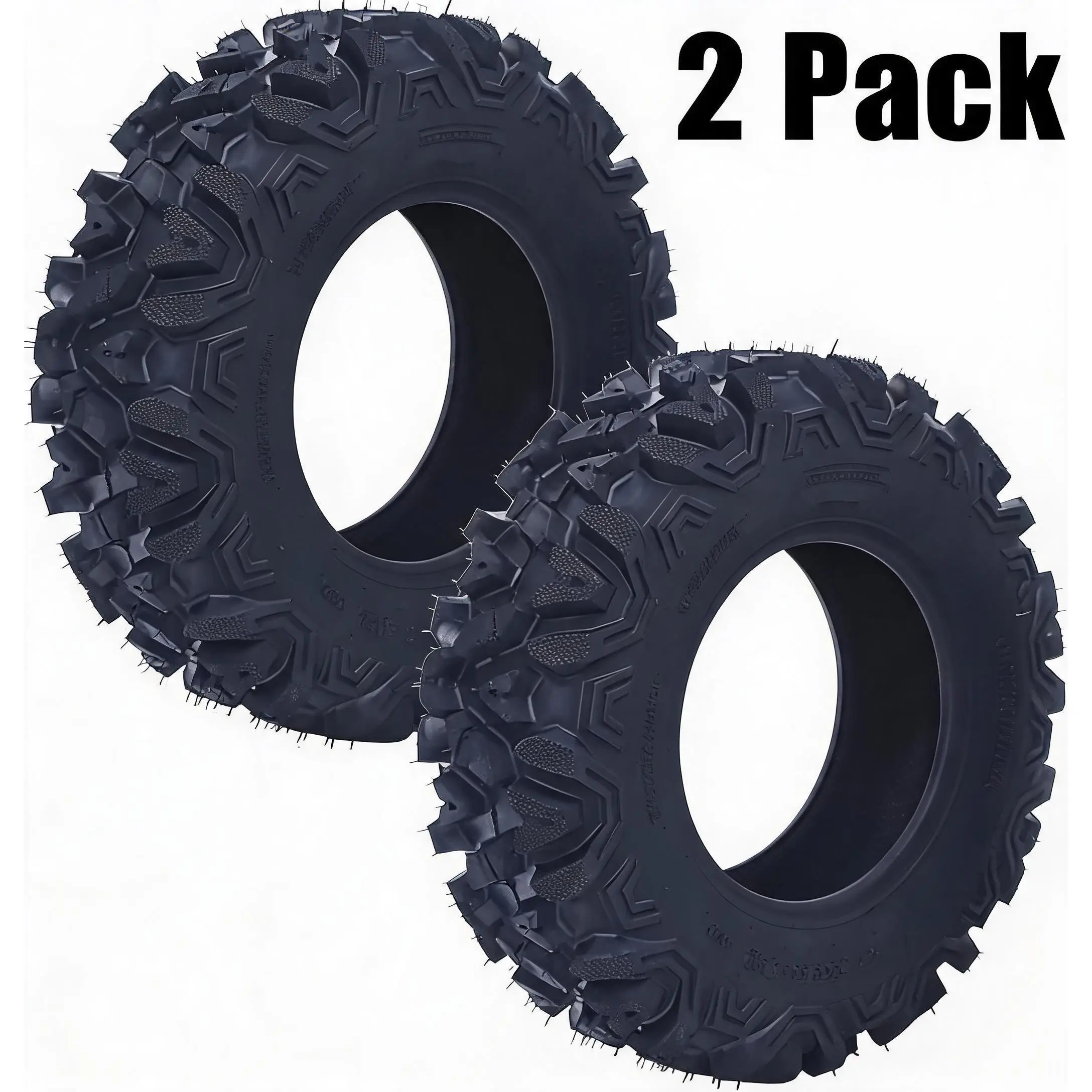 New Upgraded 2pcs AT25X8-12-6PR 2-Pack 25x8-12 ATV Tires, 6PR All-Terrain Tubeless, 25x8x12 UTV Mud Sand Off-Road Trail Tires, 340 Lbs Load, Pack of 2