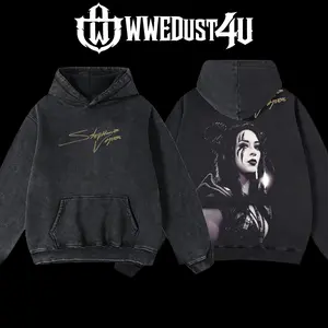 WWEDust4U Retro Vintage Stephanie Vaquer La Primera Hoodie 100% Premium Cotton Blend Pre-washed Soft Classic Menswear Oversized American-made Apparel