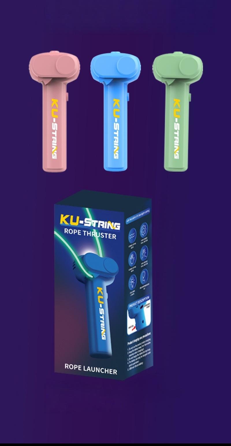 Electric Levitation Rope Launcher - USB Charging, Stress Relief & Imagination Toy for All Ages. Glowing Cords, Easy Launch Button, Great Gift