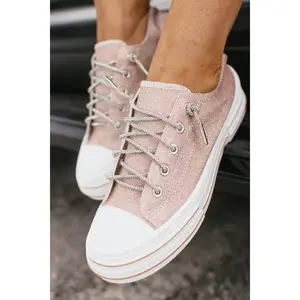 Very G Rose Gold Glitter Aman Sneakers