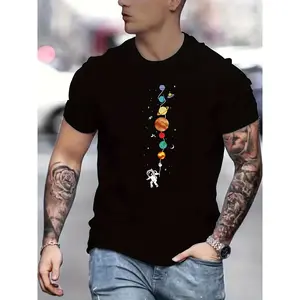 Men's T-Shirt Comfortable Stretchy Summer Outdoor Street Style Elastic Crew Neck Casual Graphic Tee Black Burgundy Dark Green Great Gift for Men Summer Wear