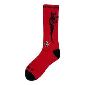 Chrome Hearts x Foti Jarvis Logo Socks Red Black