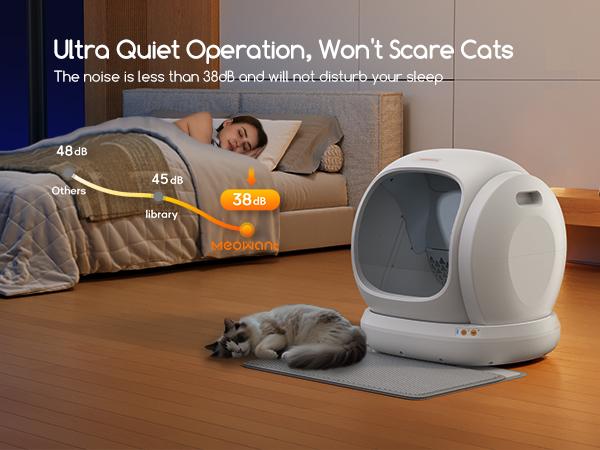 Meowant 75L Large automatic litter box with APP Control Pee Guard Odor Removal Easy Installation for Multiple Cats，Valentine's Gift, SC02 Litterbox