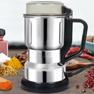300W High-Power electric coffee bean grinder, plug-and-play stainless steel electric coffee bean grinder, coffee grinder, home kitchen appliance, gift. Multifunctional Portable Grain. fresh brewing. High-Speed Spice. lid espresso distribution tool