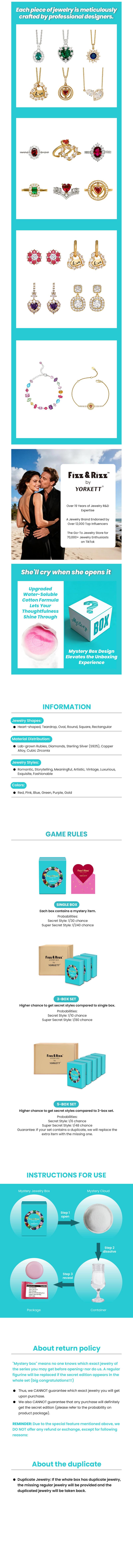 FizzandRizz by Yokett  Jewellery for Valentines Day,Perfect Gift for Your Lover,Gifts for Girlfriend,Gifts for Women,Gift for Yourself,Gift for Wife,Pendant,Necklace,Bracelet,Ring,Earrings,Mystery Box for Women,Your Girlfriend,for Soulmate