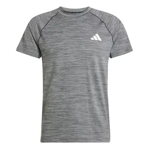 adidas Mens Gym Crew Neck Short Sleeve Casual Tops Casual - Black