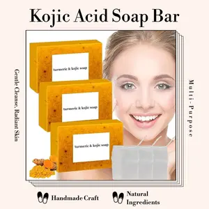 LemonTurmeric Kojic Acid Soap Bars -XXXLTurmeric-Natural Lemon, Turmeric & Kojic Acid SoapforFace & Body, Gentle Cleansing for All SkinTvpes.ldeal forDaily Use