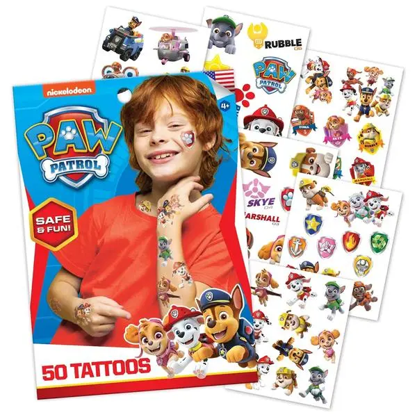 Temporary Tattoos for Kids – 50 Pack Made in USA with Certified Safe Ink, Bulk Birthday Party Favors & Temporary Tattoo Stickers for Boys & Girls