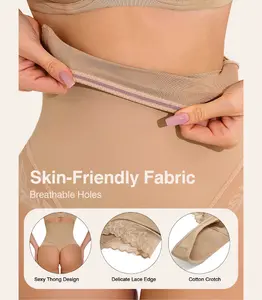 Imily Bela High-Waist Tummy-Control Thong Shapewear for Women, Hourglass Curve, Non-Slip Waist to Prevent Rolling, Sexy and Comfortable High-Waist Shaping Garment